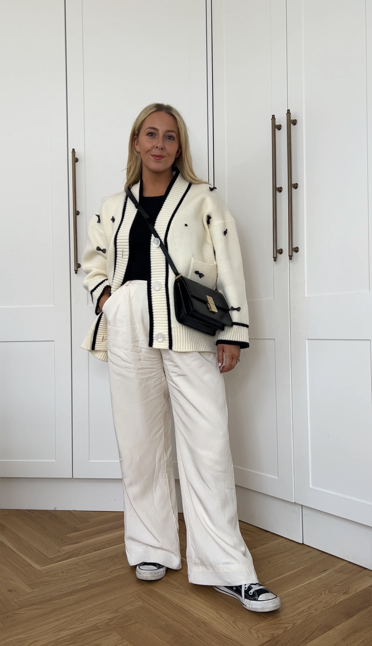 Cream|_Cardigan_Trousers_Converse